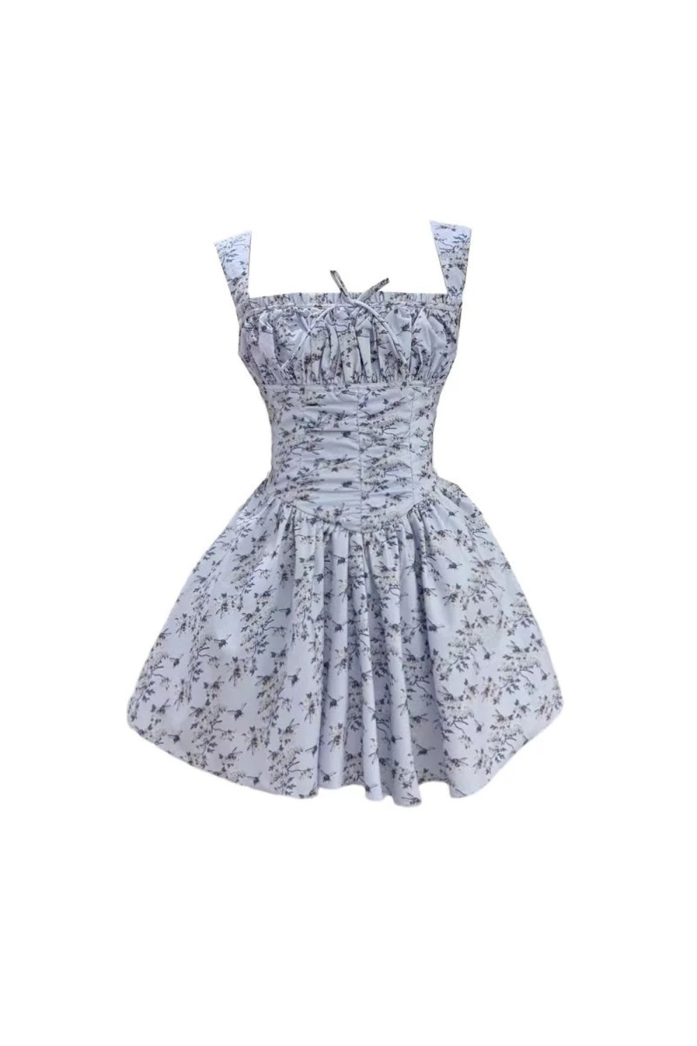 LESLEY BLUE FLORAL MINI DRESS WITH BLOOMERS