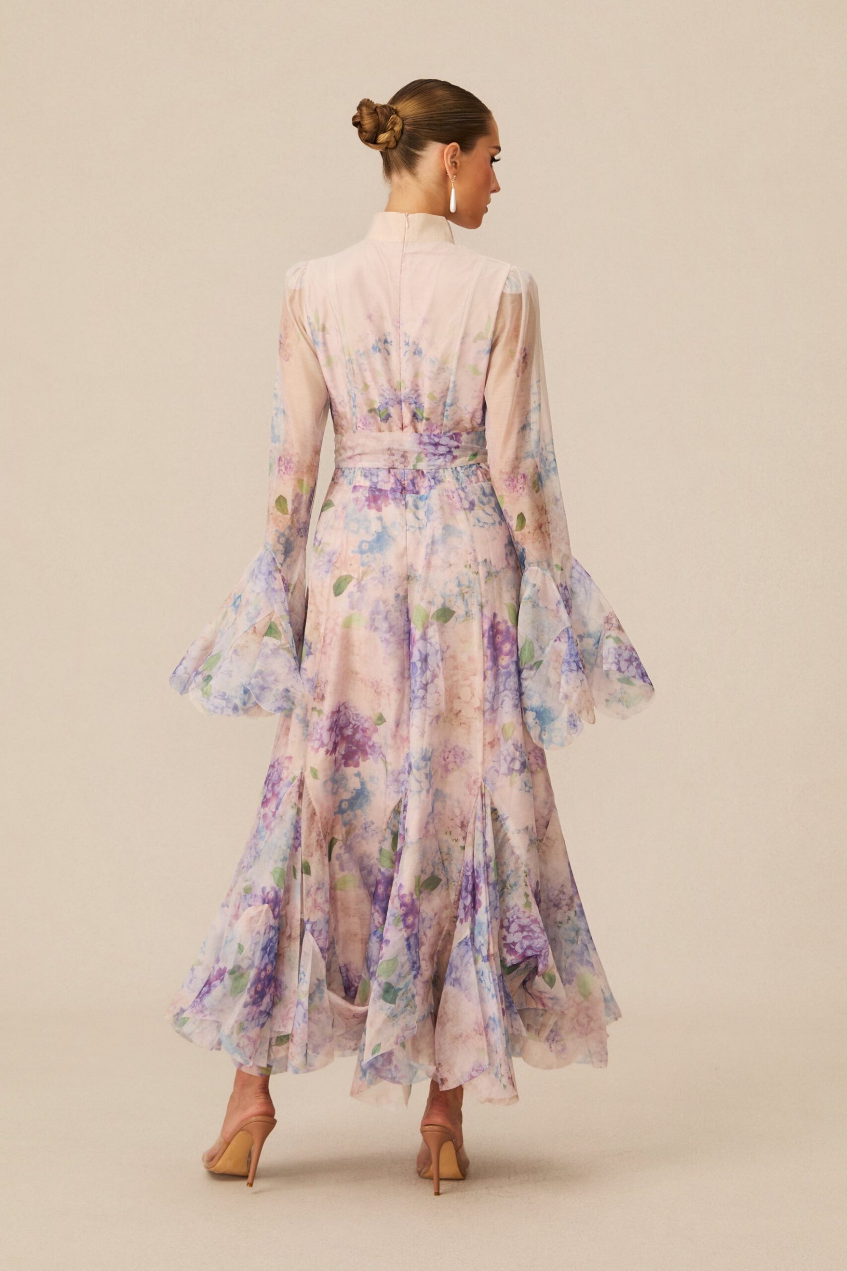 ALESSIA FLORAL MOCK NECK MAXI DRESS