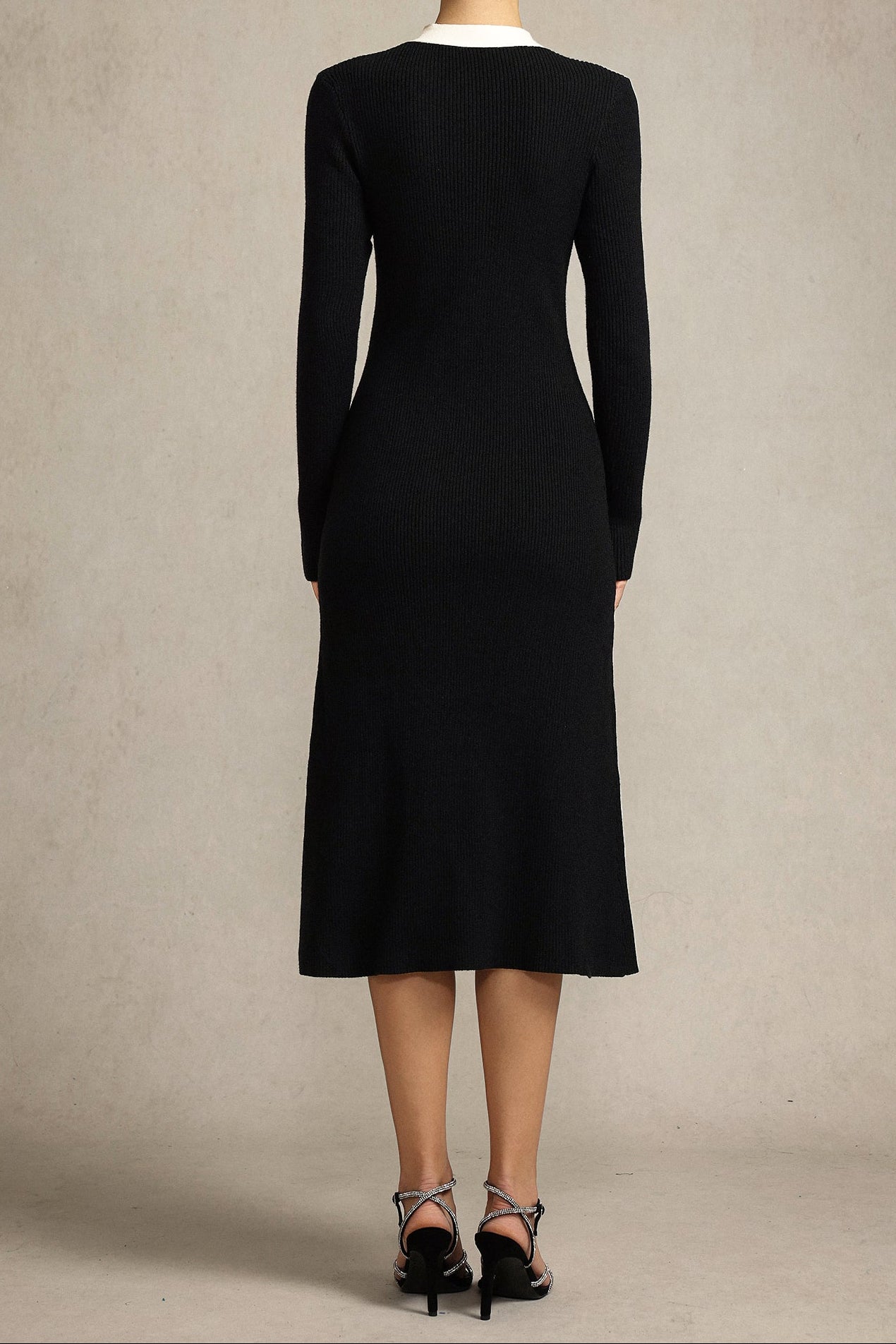 JANICE BOWKNOT STREAMER MAXI DRESS - BLACK