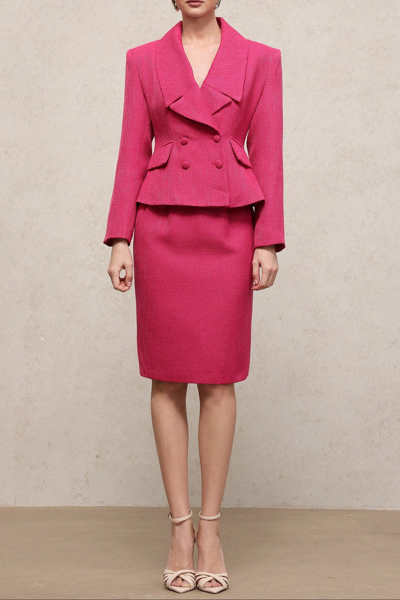 DOREEN ROSE RED LONG SLEEVE TWO-PIECE SET