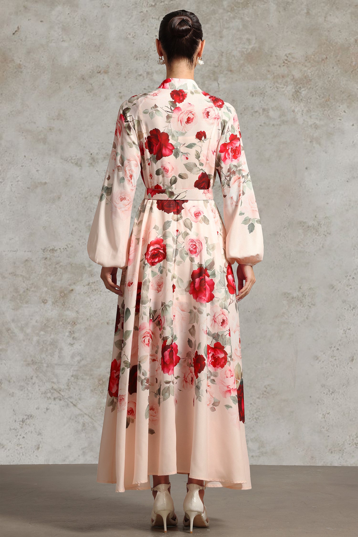 RUCIFA PRINTED WOVEN MAXI DRESS FOR RESORT