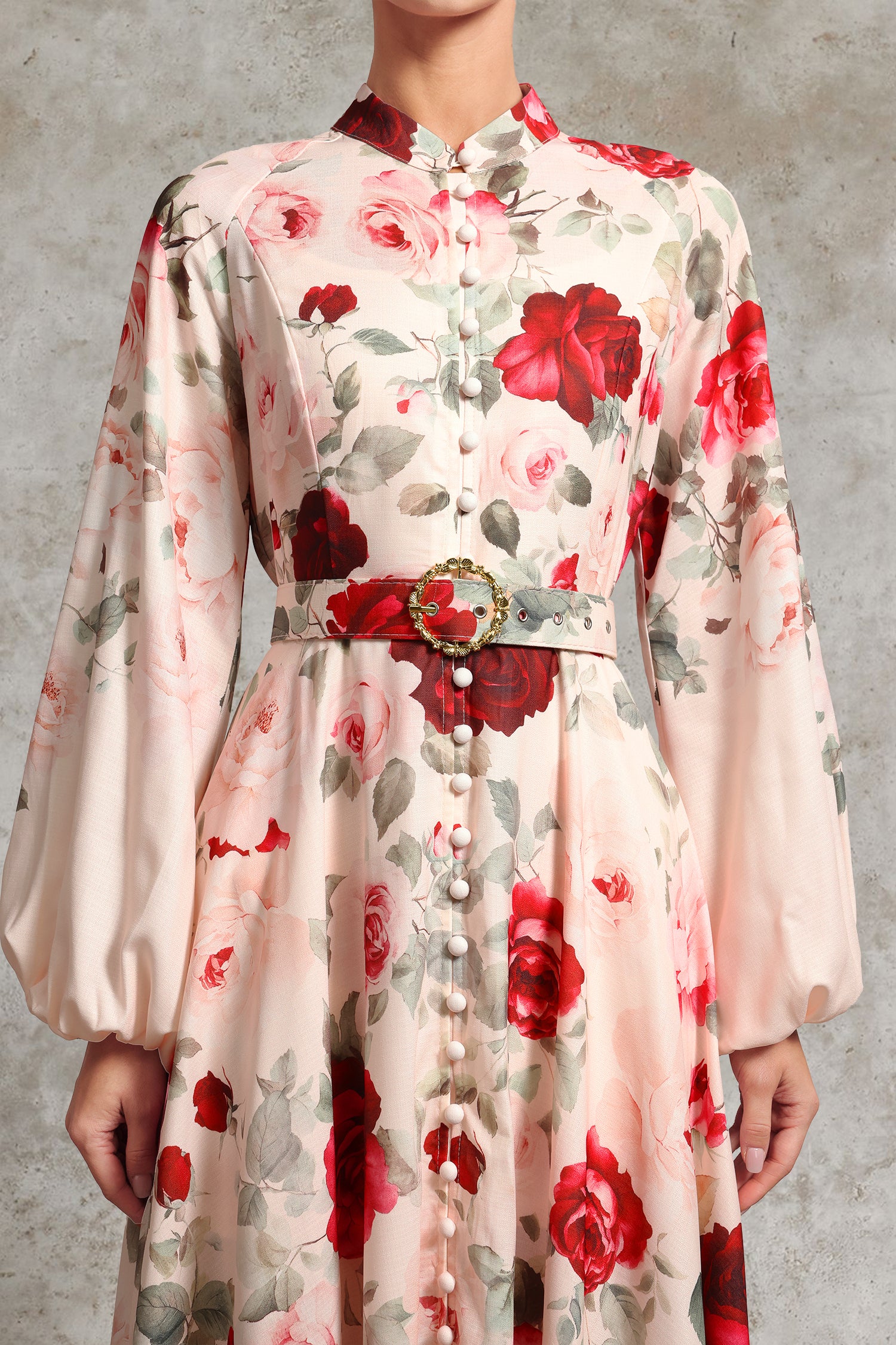 RUCIFA PRINTED WOVEN MAXI DRESS FOR RESORT
