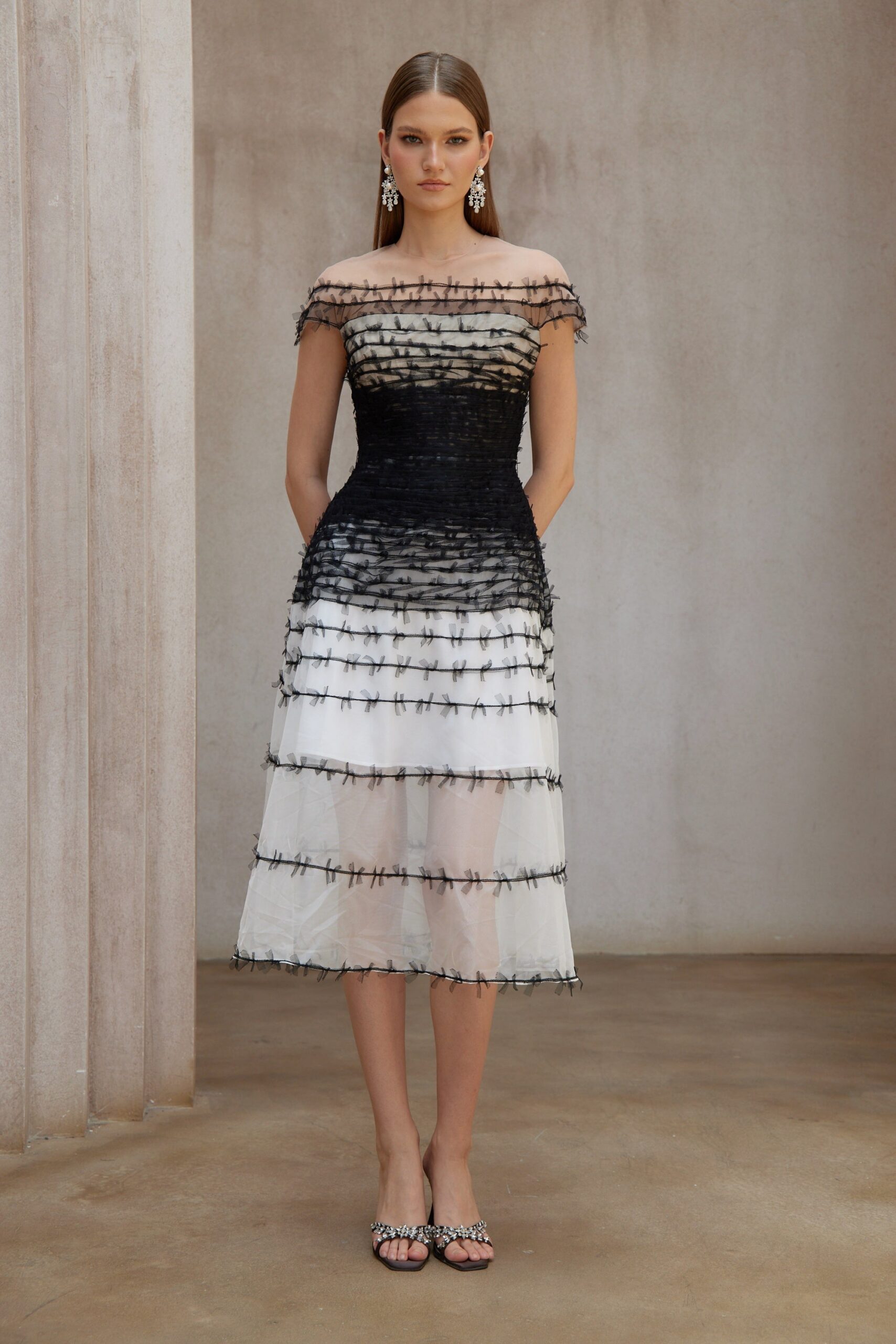 JENNIFER OFF-SHOULDER LACE MAXI DRESS BLACK