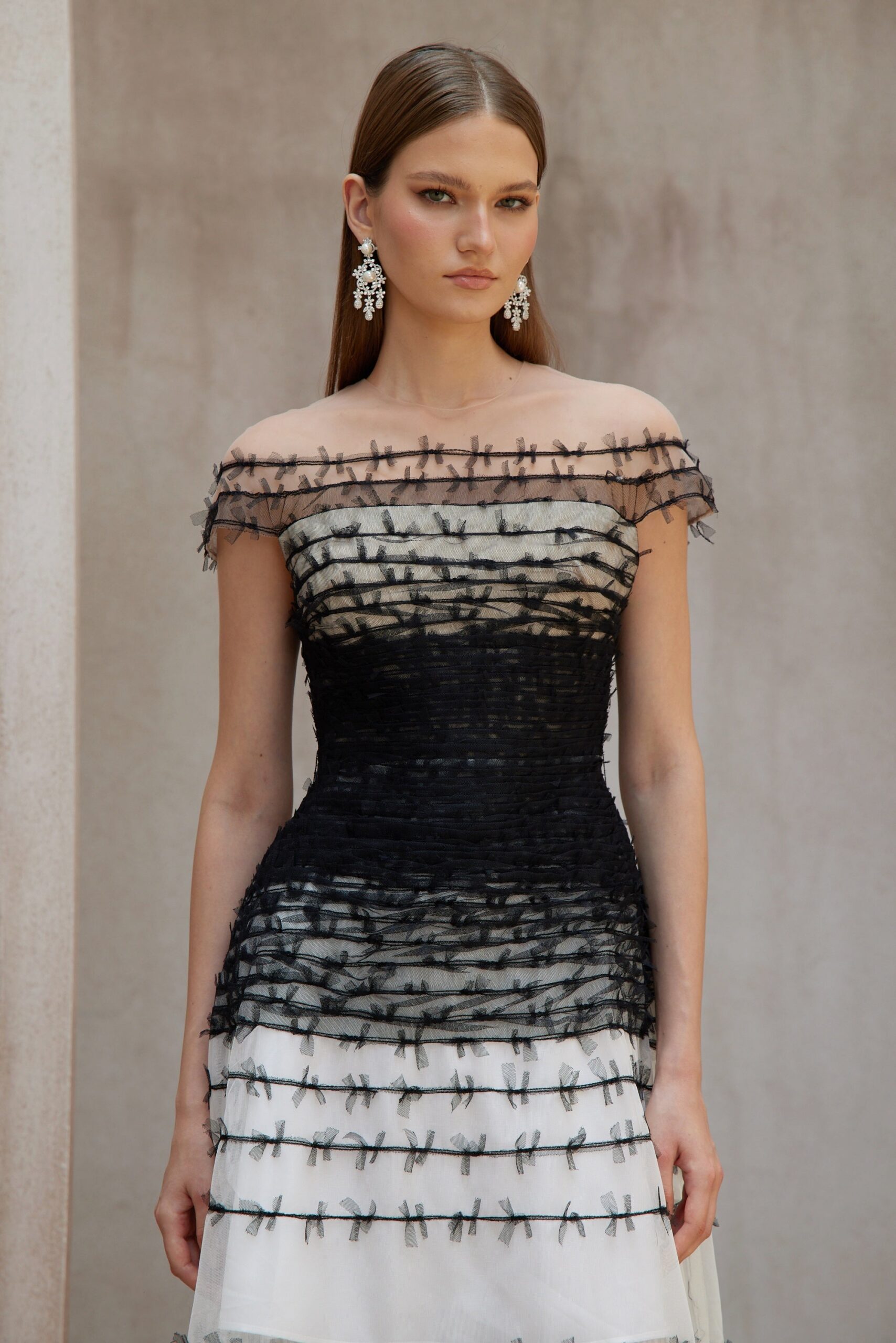 JENNIFER OFF-SHOULDER LACE MAXI DRESS BLACK