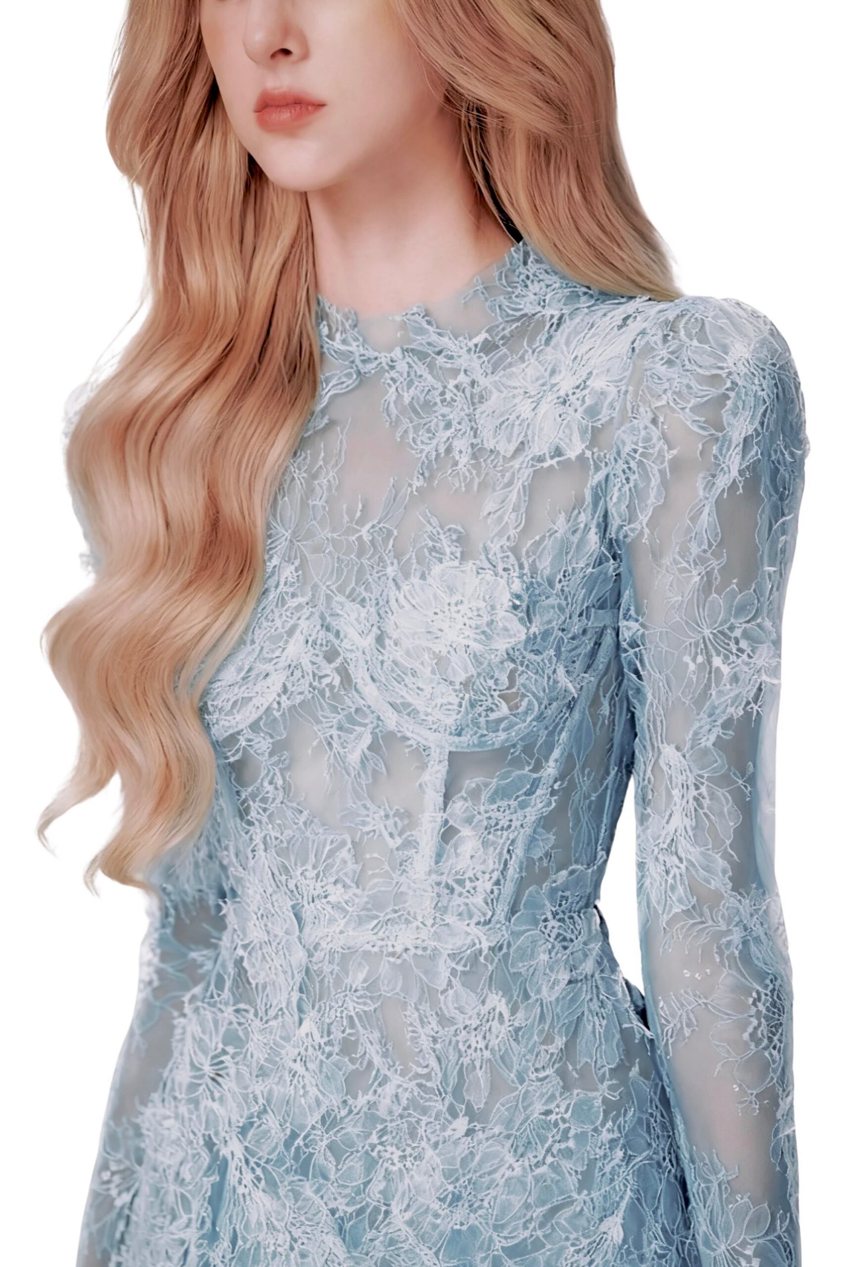 FLORAL EMBROIDERED MIDI DRESS FOR WOMEN