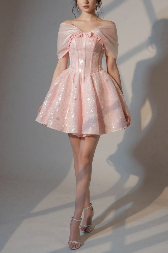 2026-01-17_113037_775 GLITTER STRAPLESS PINK MINI DRESS FOR PARTY