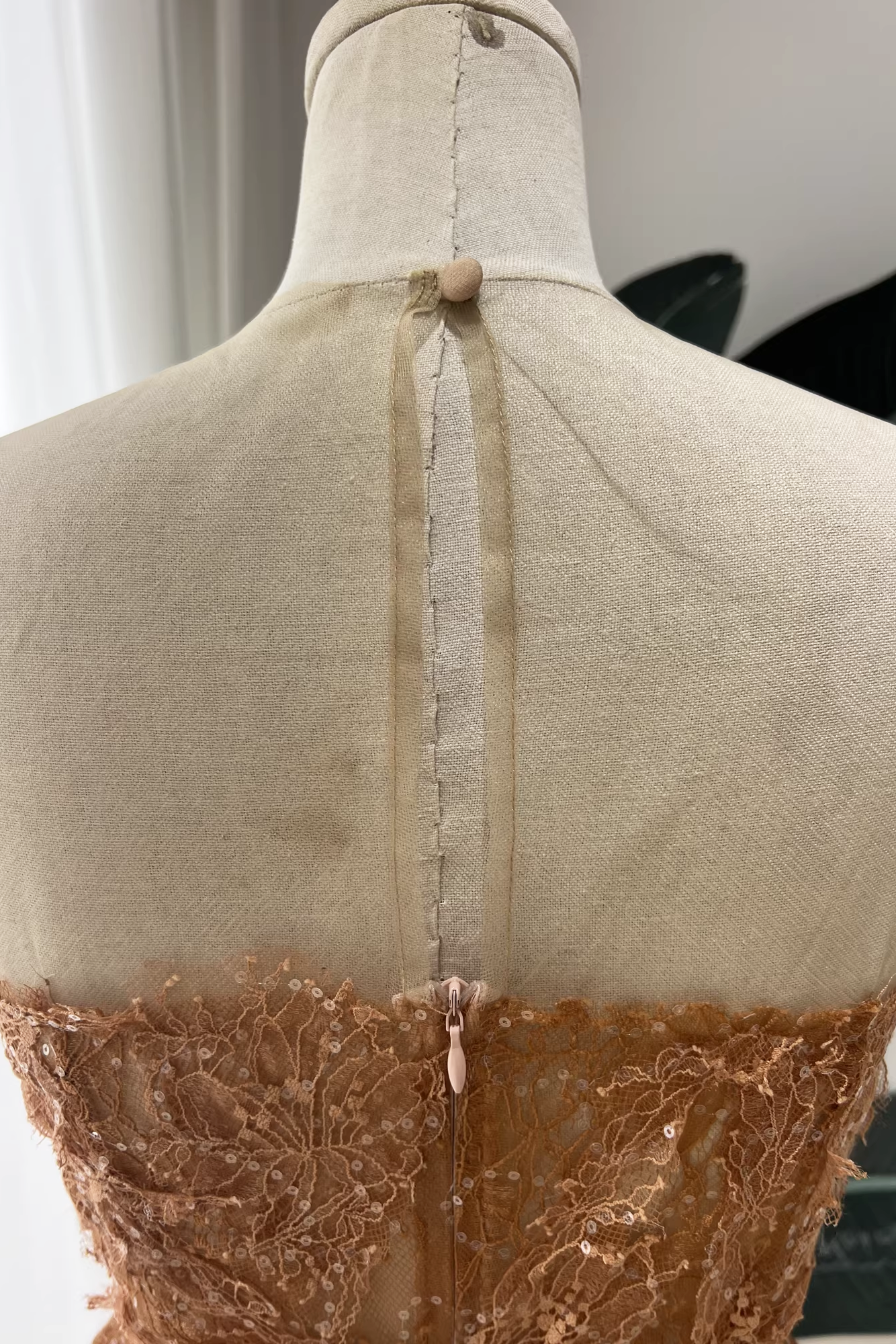 HONEY BEADED LACE COCKTAIL DRESS
