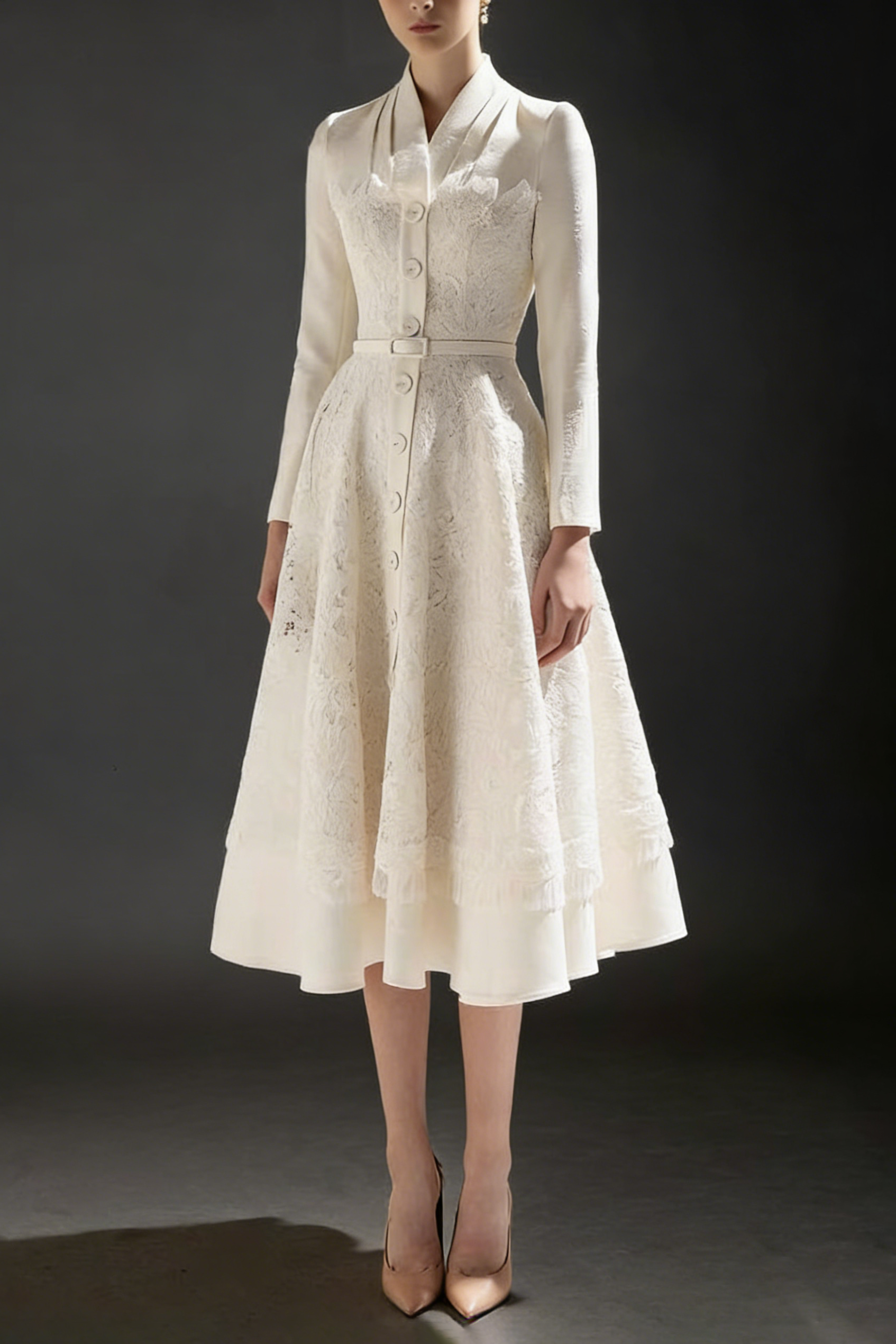 ANNA LACE MIDI BLAZER DRESS, APRICOT PATCHWORK