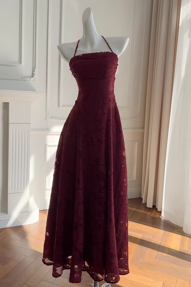 FRANCIS MAXI DRESS - CHERRY LACQUER