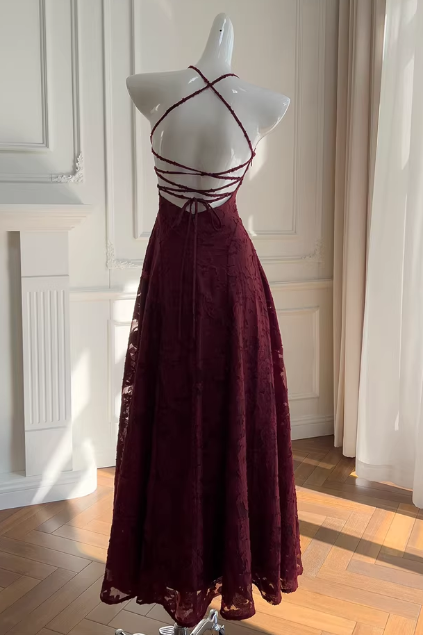 FRANCIS MAXI DRESS - CHERRY LACQUER