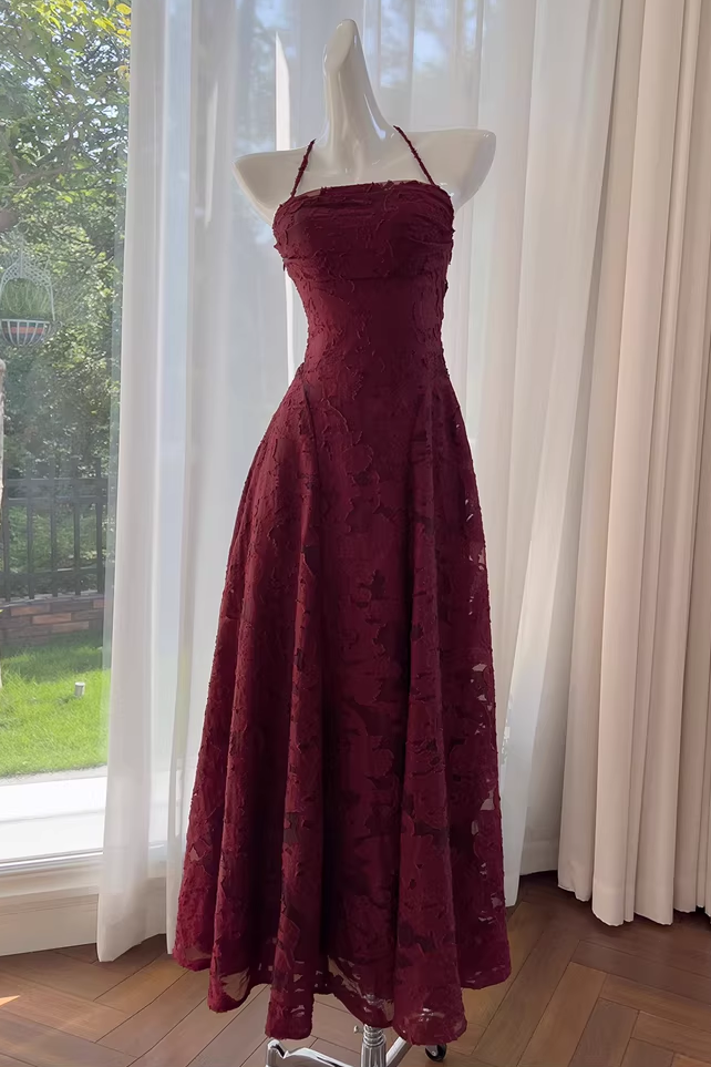 FRANCIS MAXI DRESS - CHERRY LACQUER