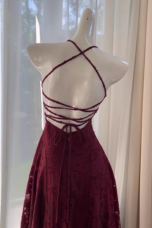 FRANCIS MAXI DRESS - CHERRY LACQUER