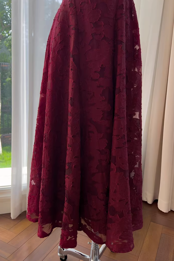 FRANCIS MAXI DRESS - CHERRY LACQUER