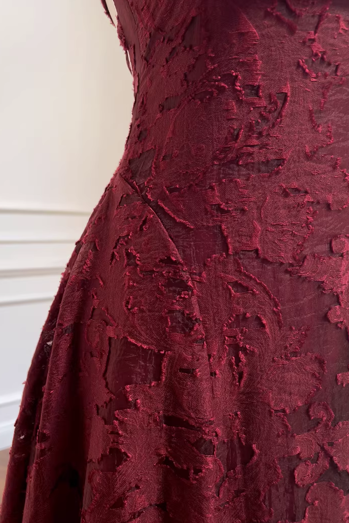FRANCIS MAXI DRESS - CHERRY LACQUER
