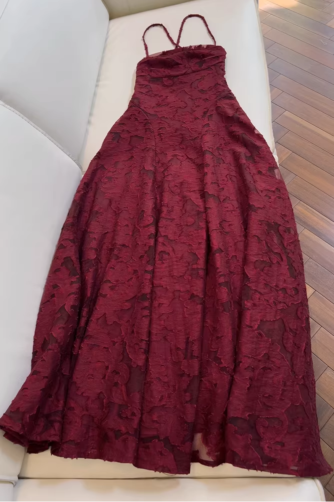 FRANCIS MAXI DRESS - CHERRY LACQUER