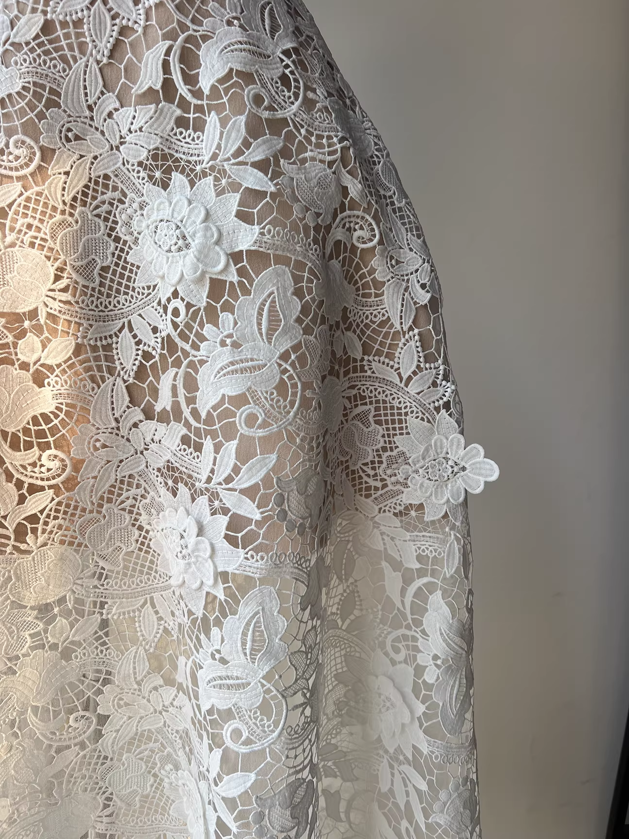 ERICA WHITE FLORAL LACE MIDI DRESS FOR WEDDING GUEST