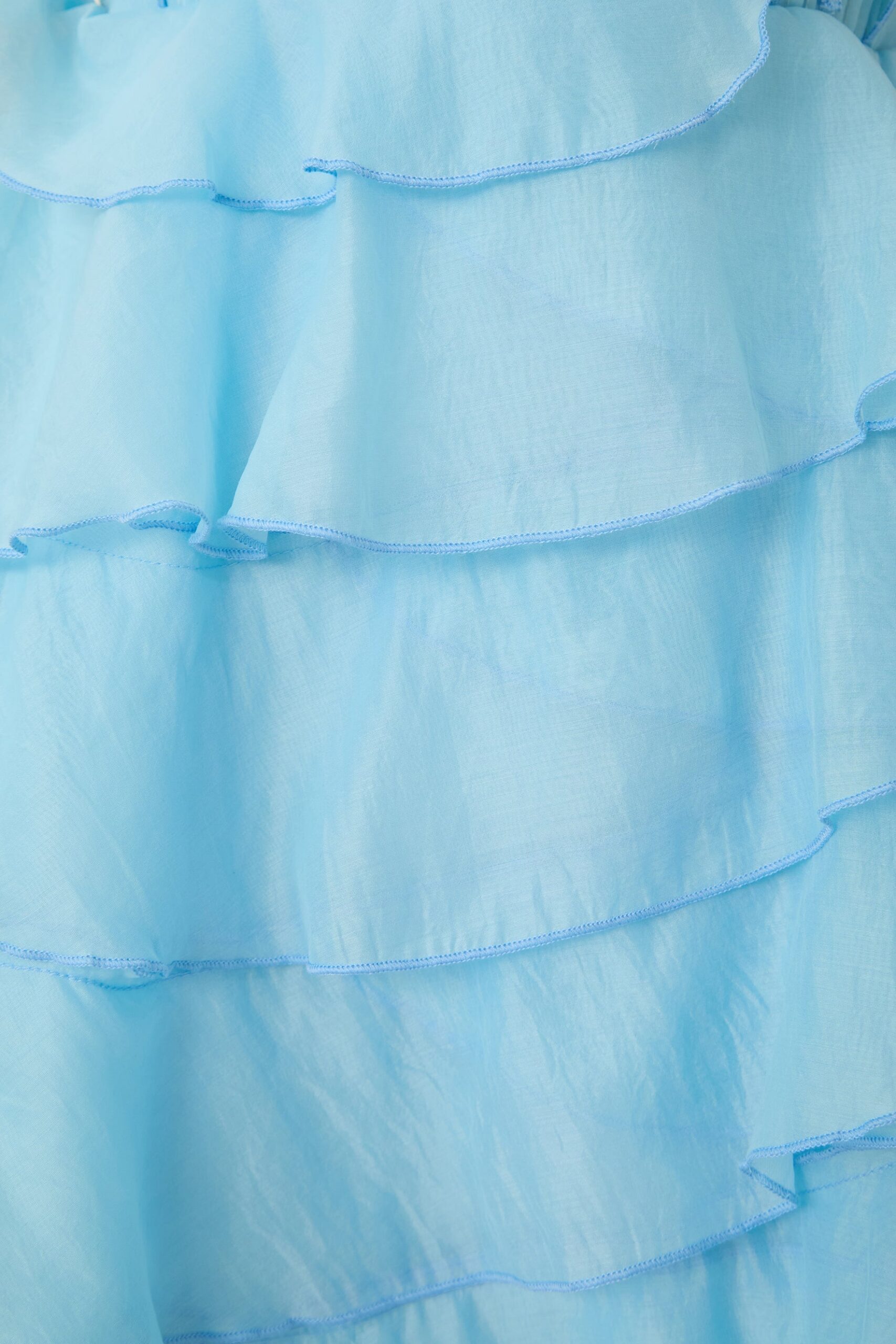 JULIET BLUE TIERED RUFFLE MINI DRESS FOR PARTIES