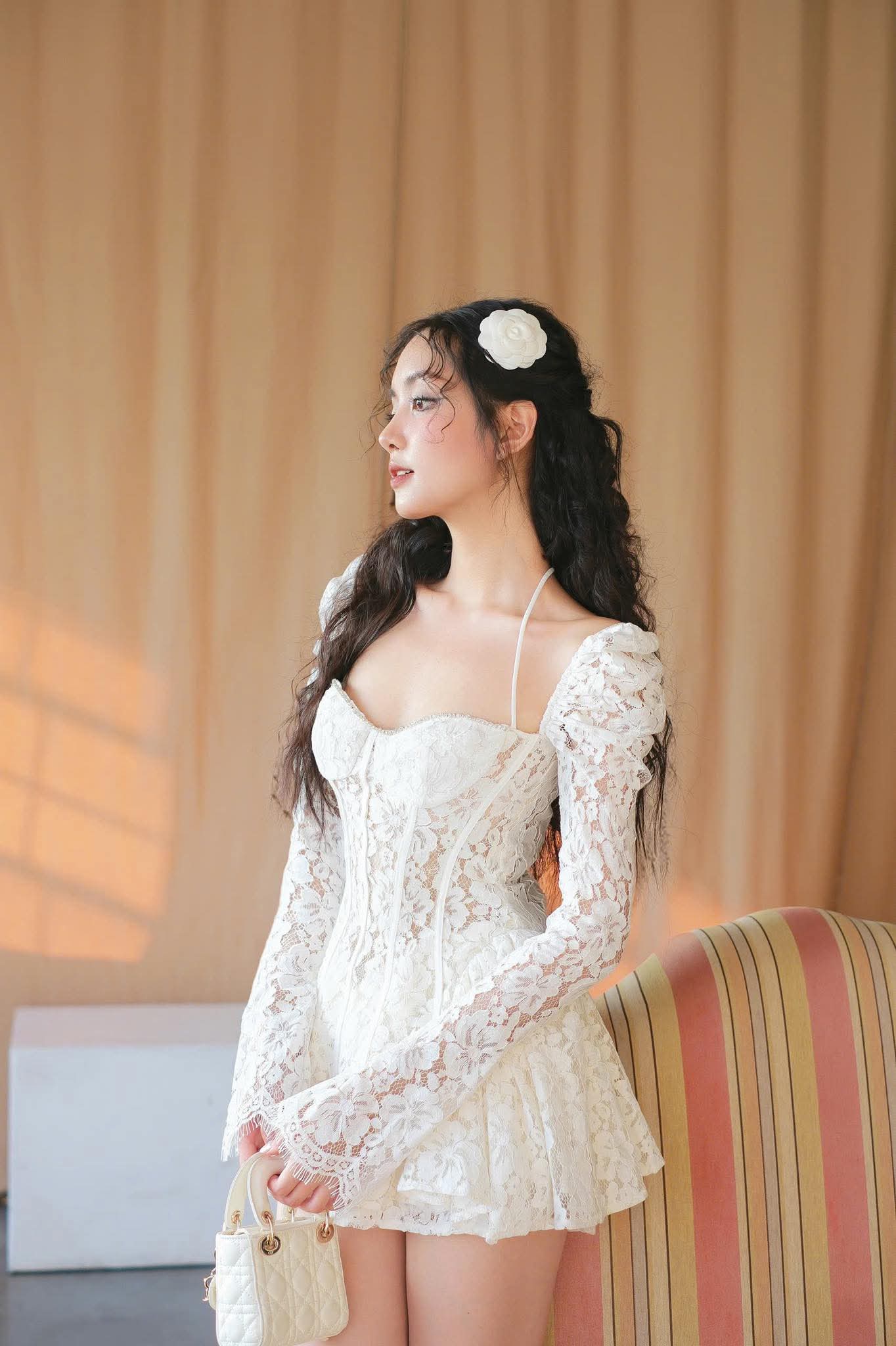 VALERIE LACE CORSET MINI DRESS FOR PARTY