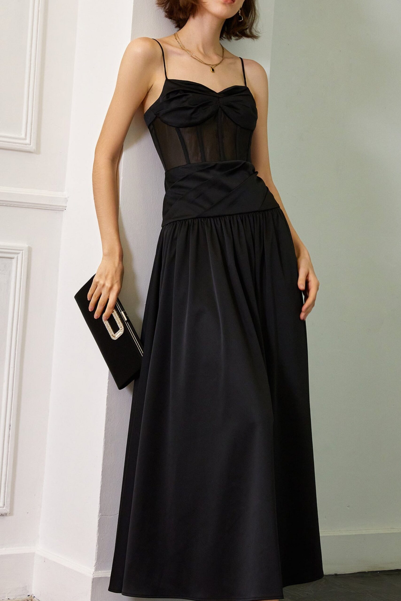 FISHBONE TUBE MAXI DRESS FOR FORMAL EVENTS