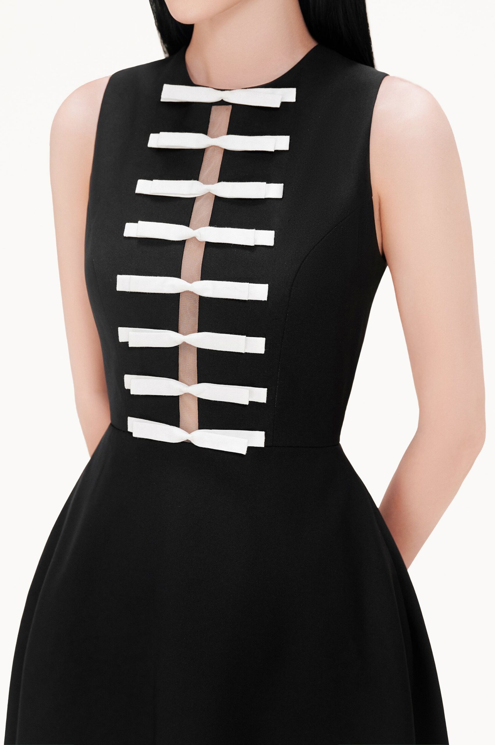 BOW TIED MIDI DRESS FOR WEDDING GUEST