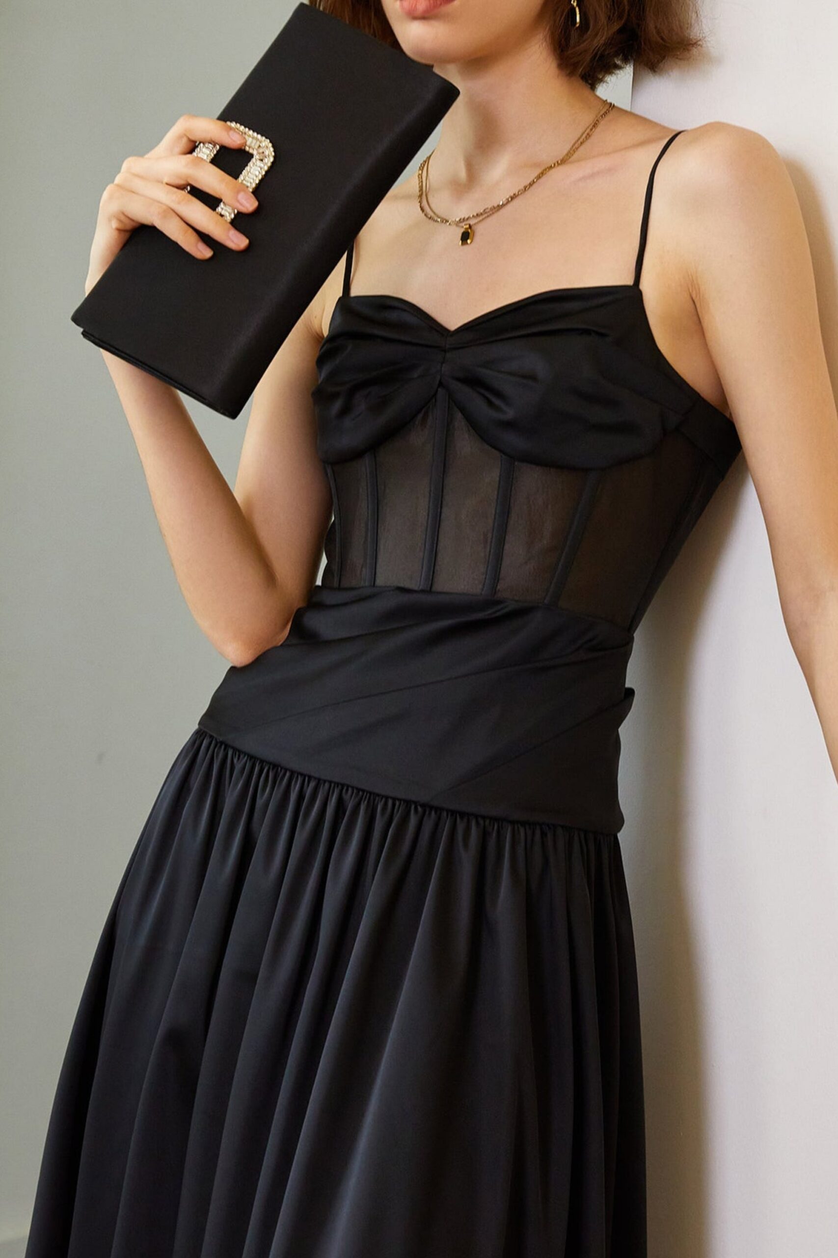 FISHBONE TUBE MAXI DRESS FOR FORMAL EVENTS