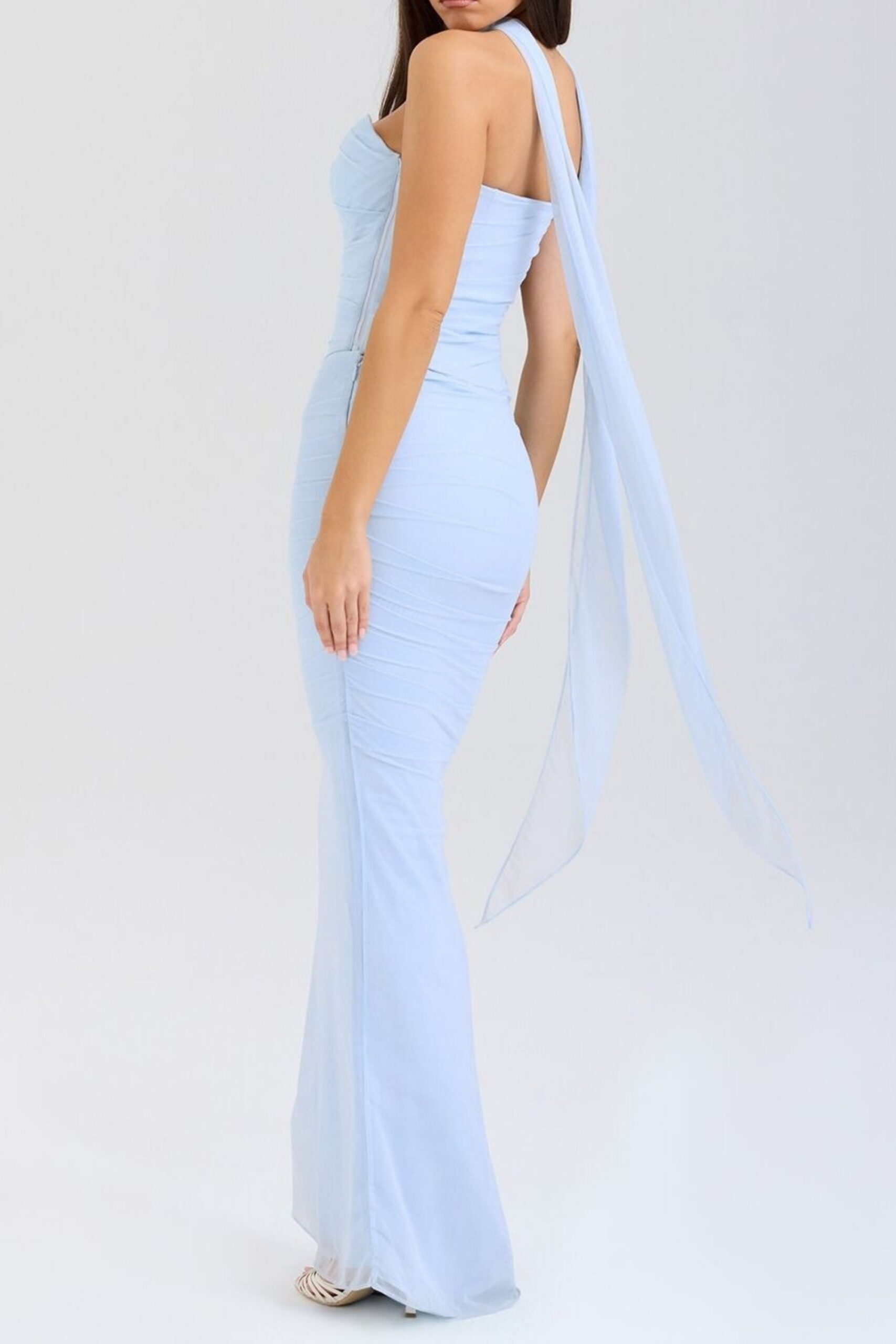 BLUEBELL FLUTED HEM MAXI SKIRT FOR WEDDING GUEST
