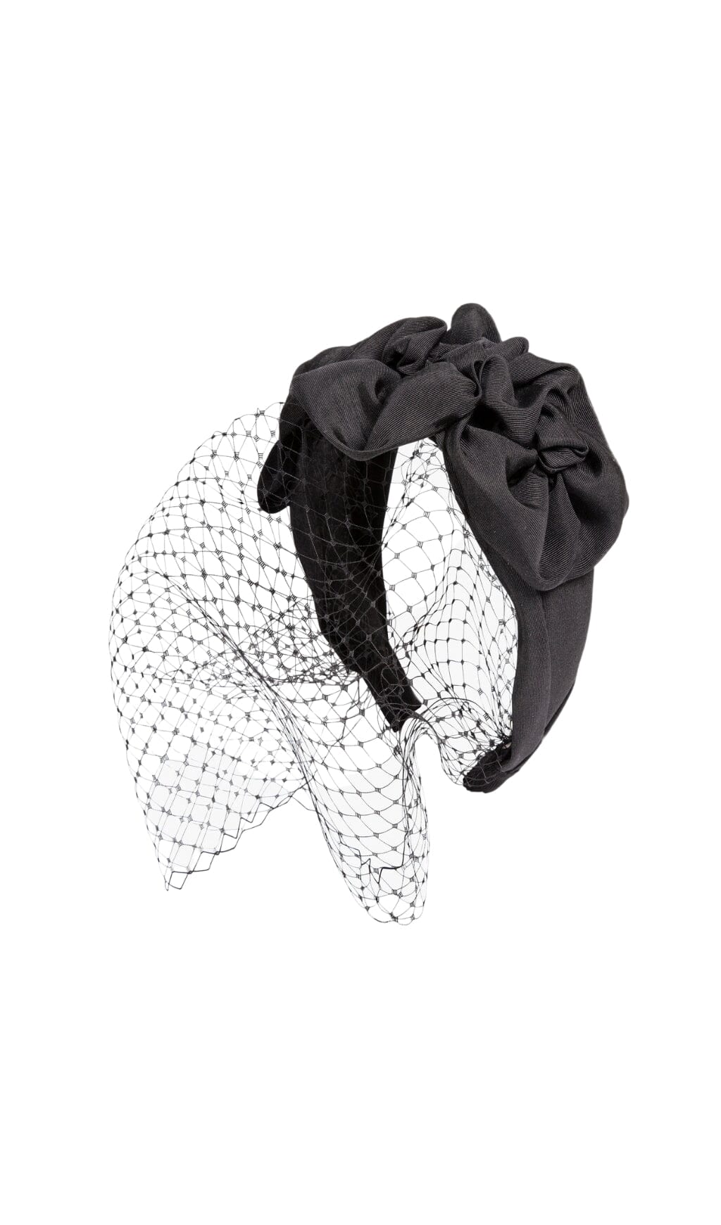 21_f22522e9-3948-4491-b2cd-a41678ea58cc TRIPLE ROSETTE VEIL HEADPIECE BLACK WEDDING ELEGANT