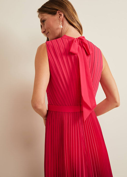 OMBRE PLEATED DRAPED MAXI DRESS FOR EVENING