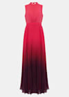OMBRE PLEATED DRAPED MAXI DRESS FOR EVENING