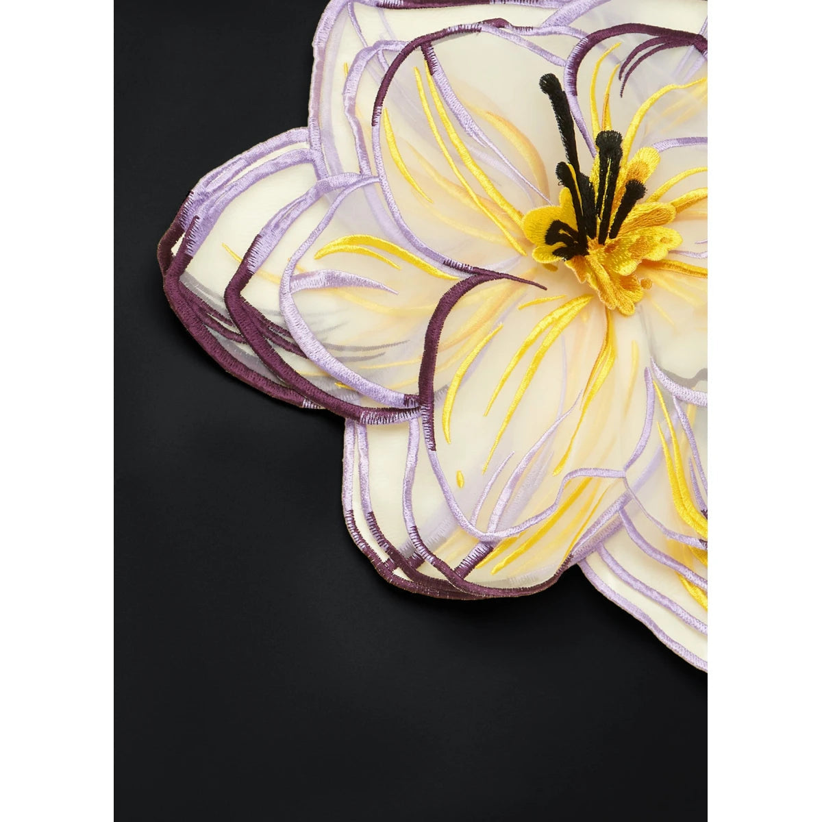 INDIE SLEEVE IRIS PRINT SET, BLACK APPLIQUÉ