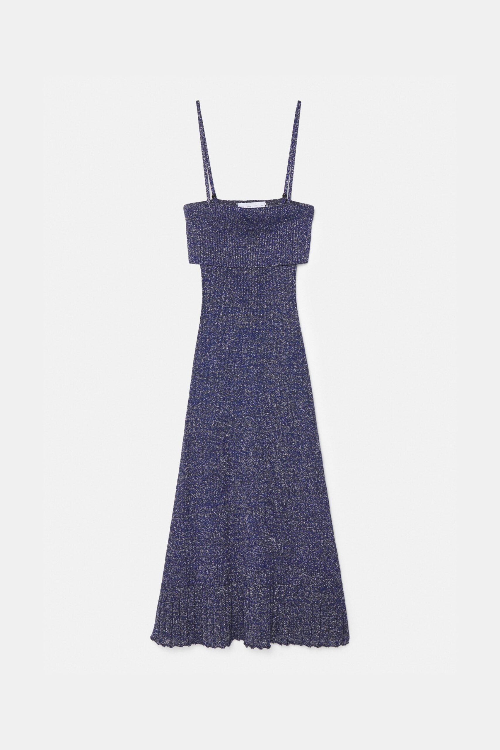 STRAPPY KNIT MAXI DRESS IN BLUE