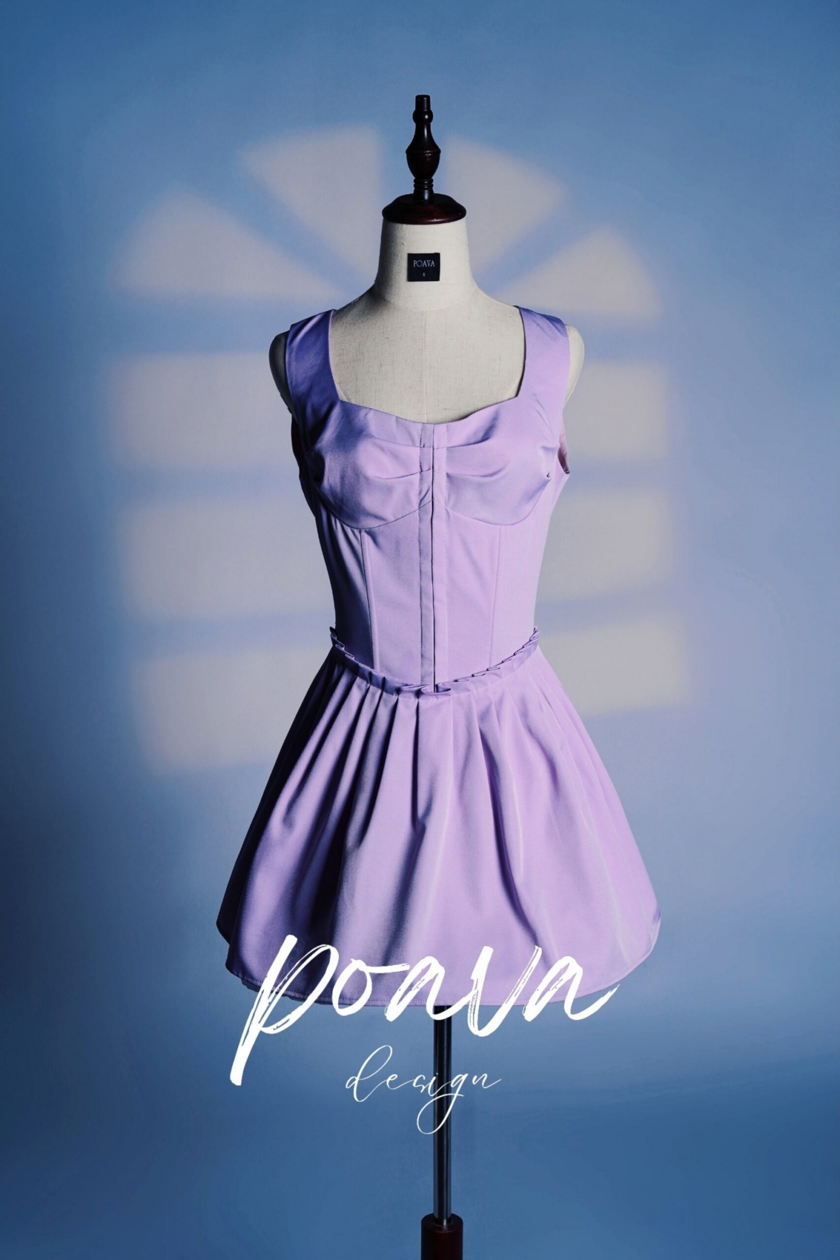PLEATED COTTON MINI DRESS FOR WEDDING GUEST