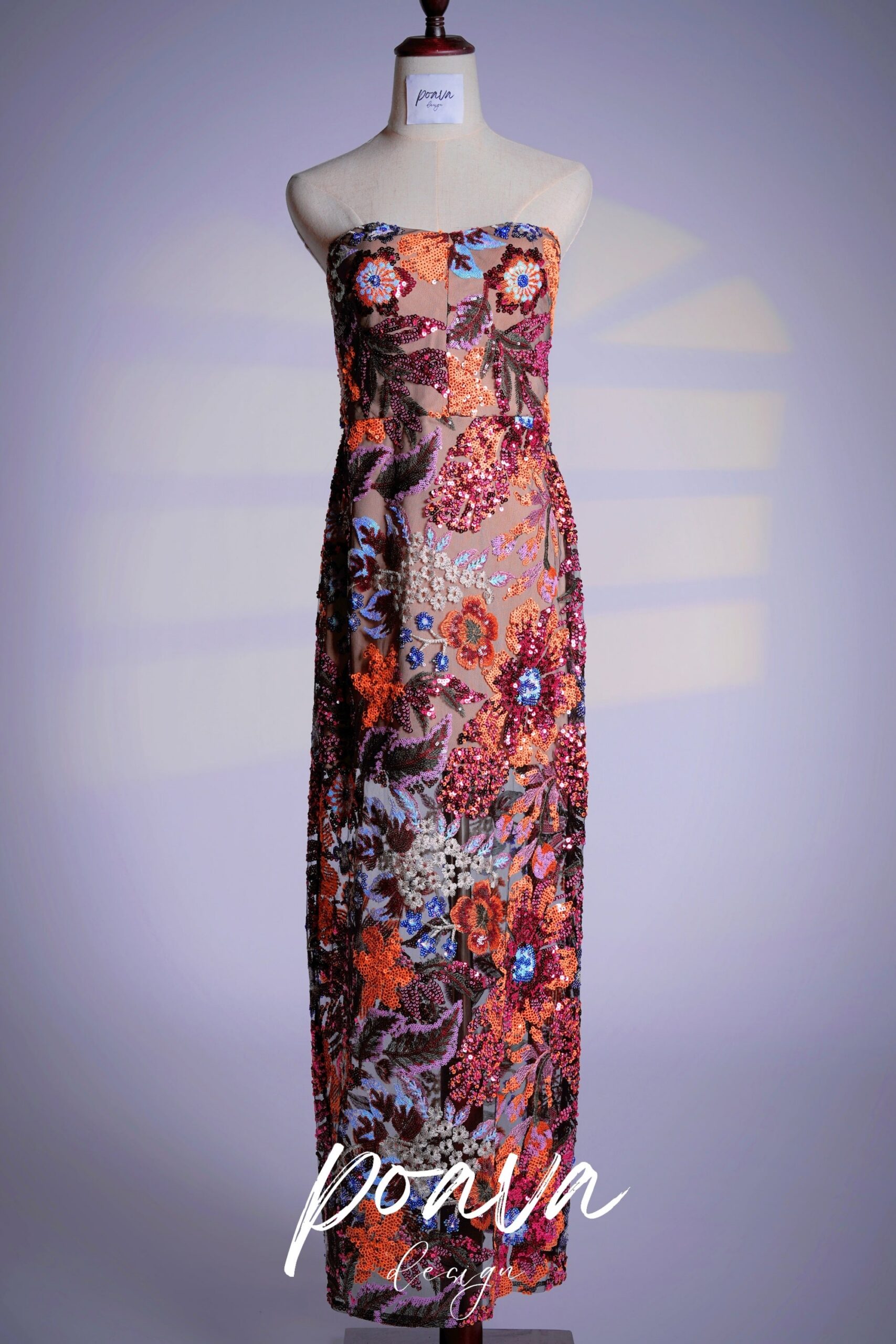 THÉRÈSE SEQUIN MULTICOLOUR MIDI DRESS