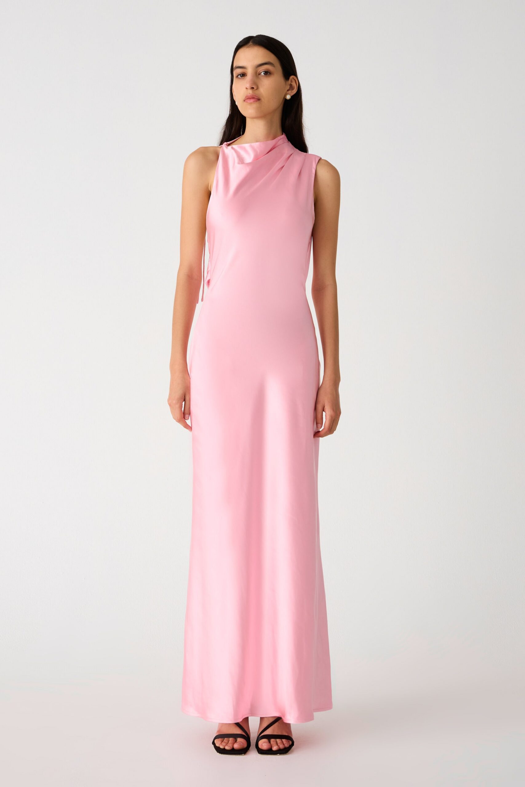 SANTANA GLOSS SATIN MAXI DRESS