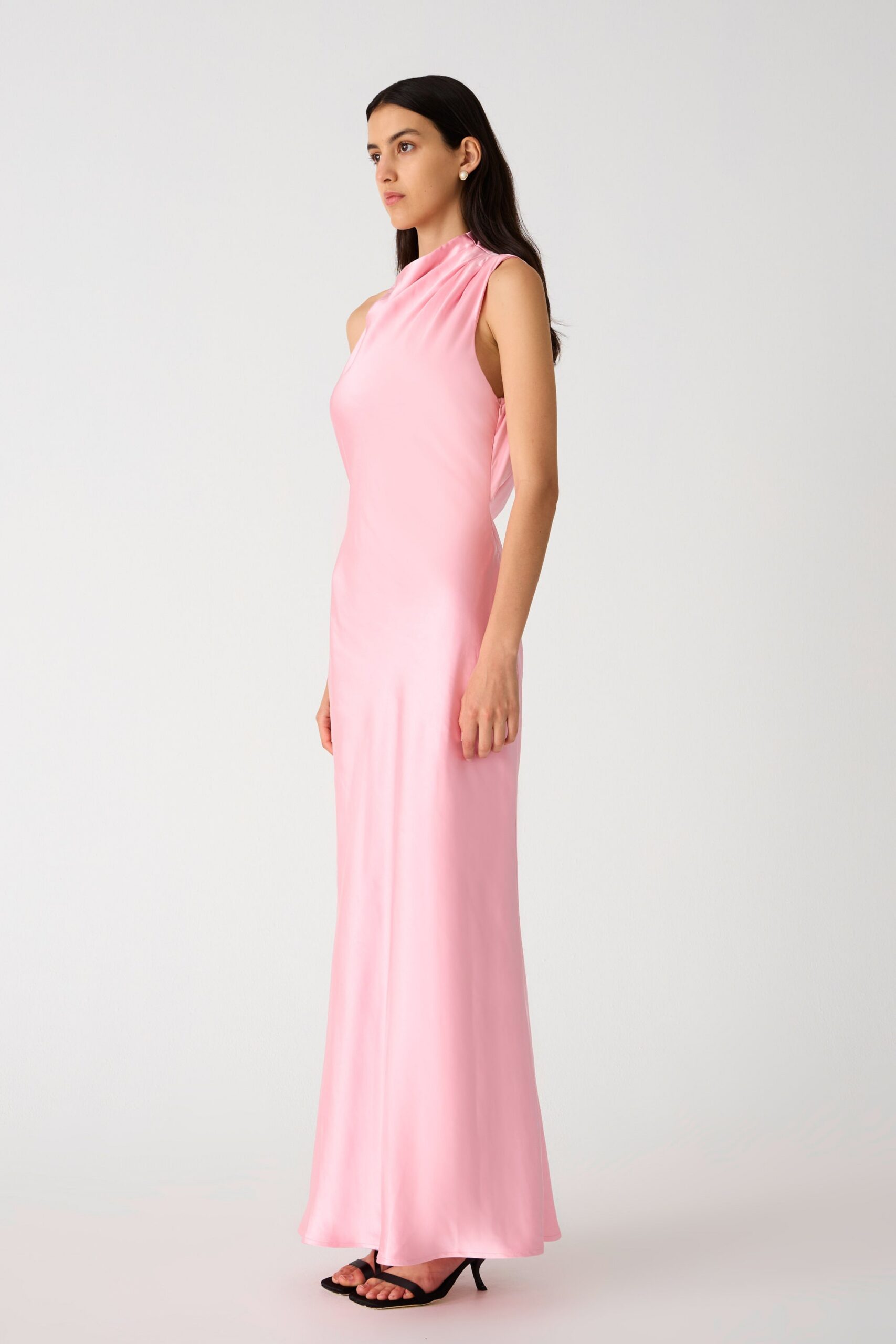 SANTANA GLOSS SATIN MAXI DRESS