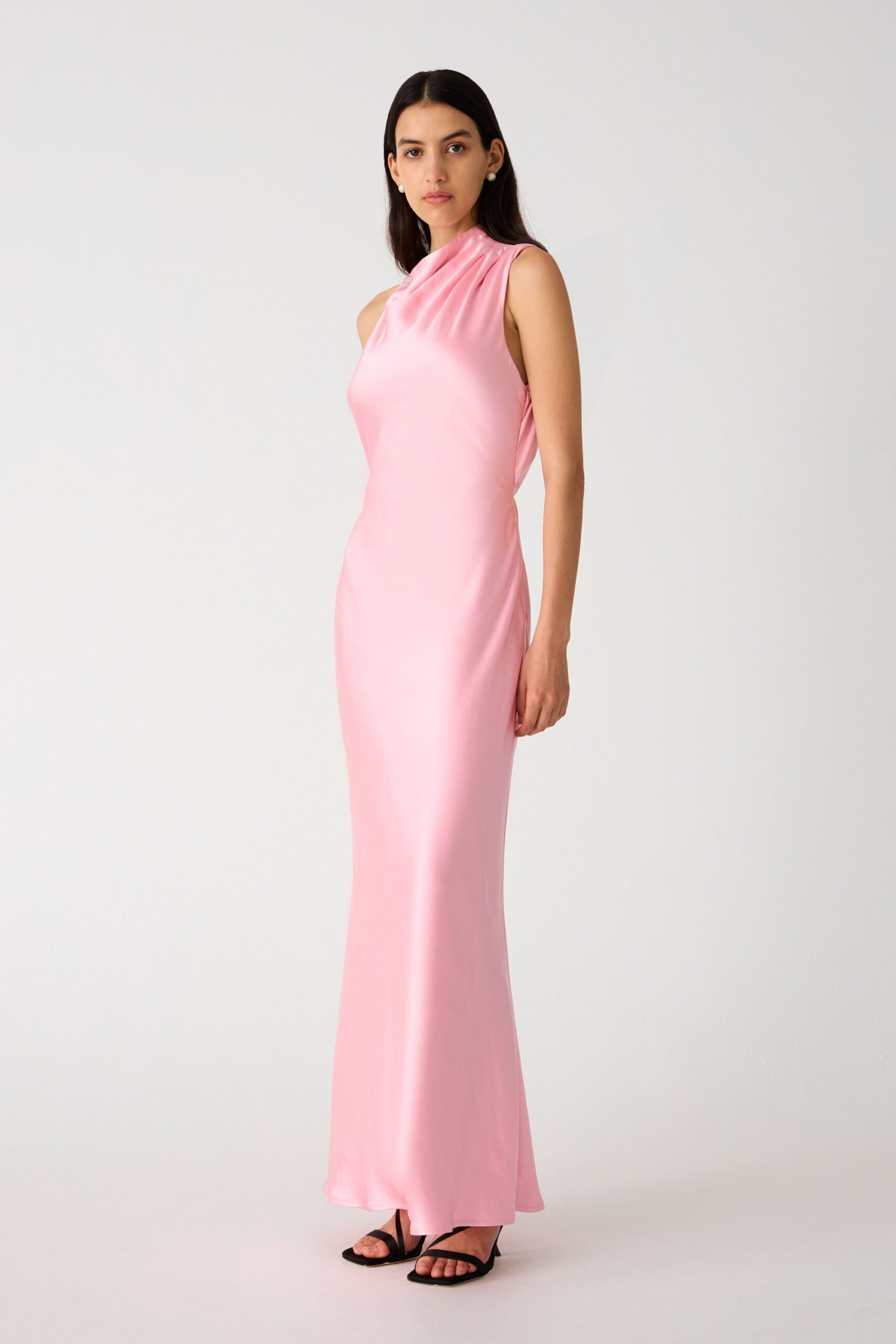 SANTANA GLOSS SATIN MAXI DRESS