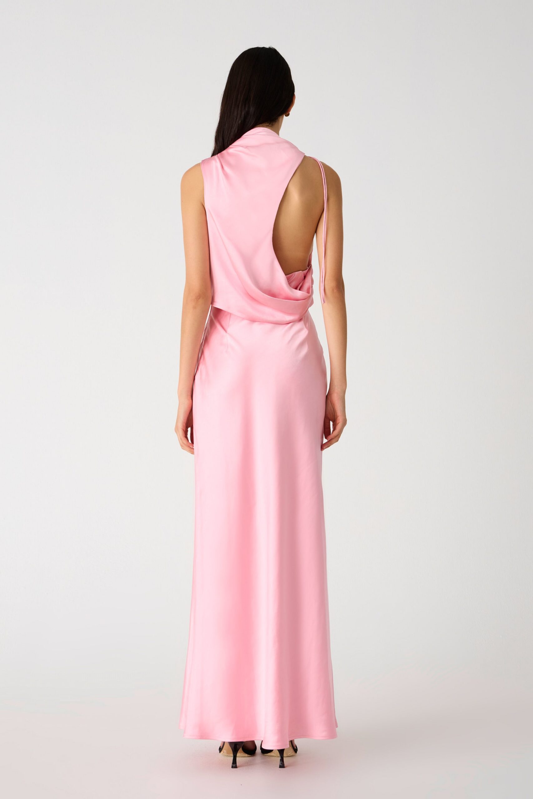 SANTANA GLOSS SATIN MAXI DRESS