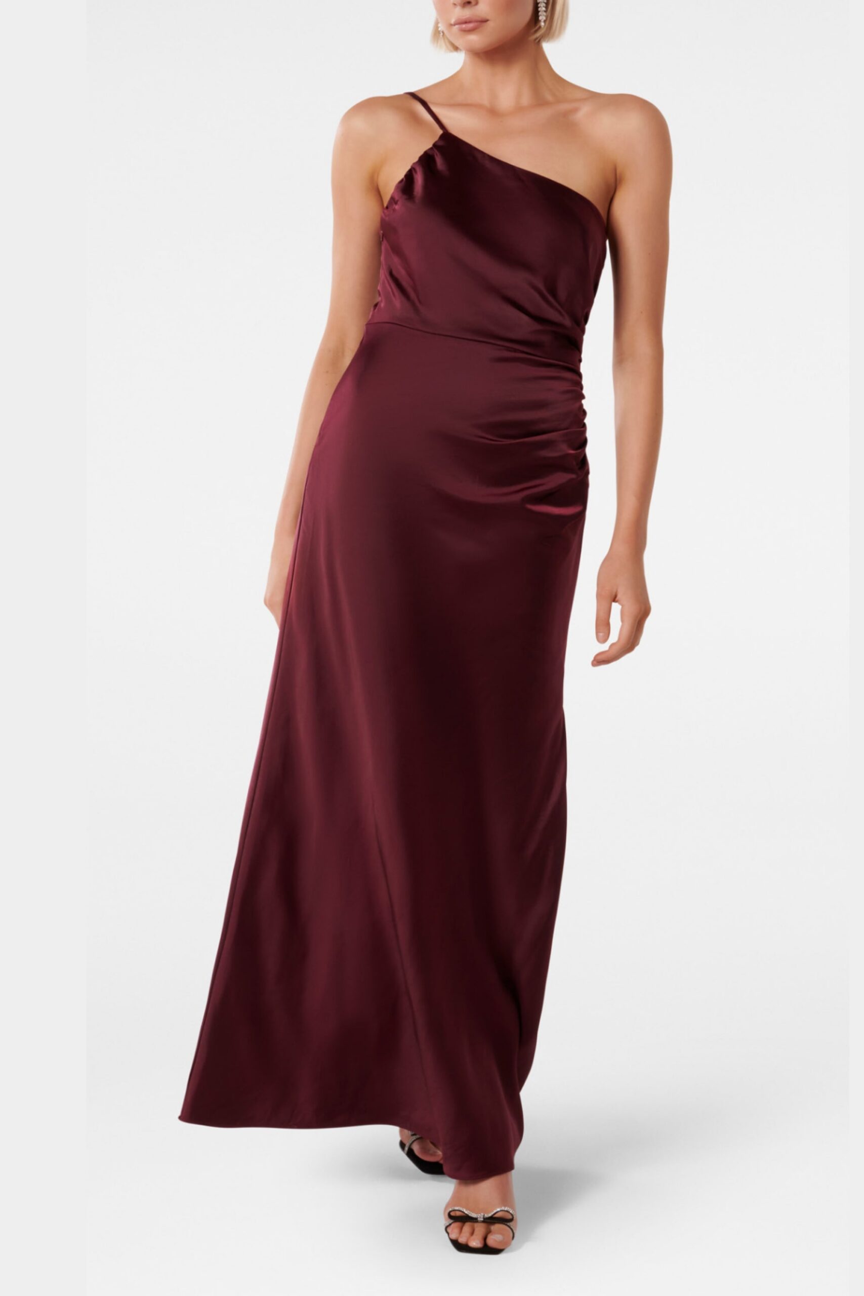 233_1e8fa582-2122-4083-b903-76877de431cc BORDEAUX ONE SHOULDER SATIN MAXI DRESS FOR EVENTS