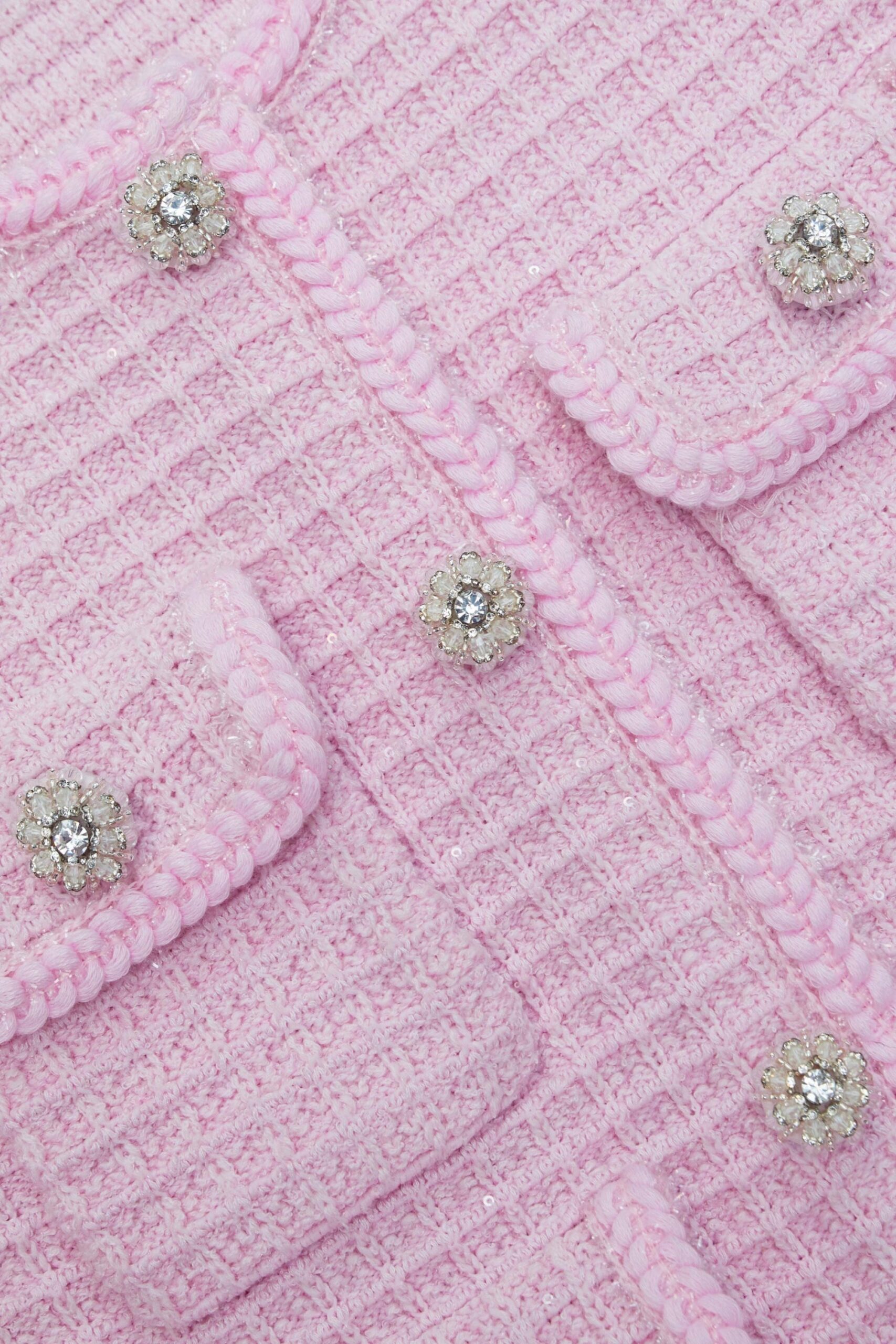 PINK SEQUIN KNIT BLAZER FOR PARTIES
