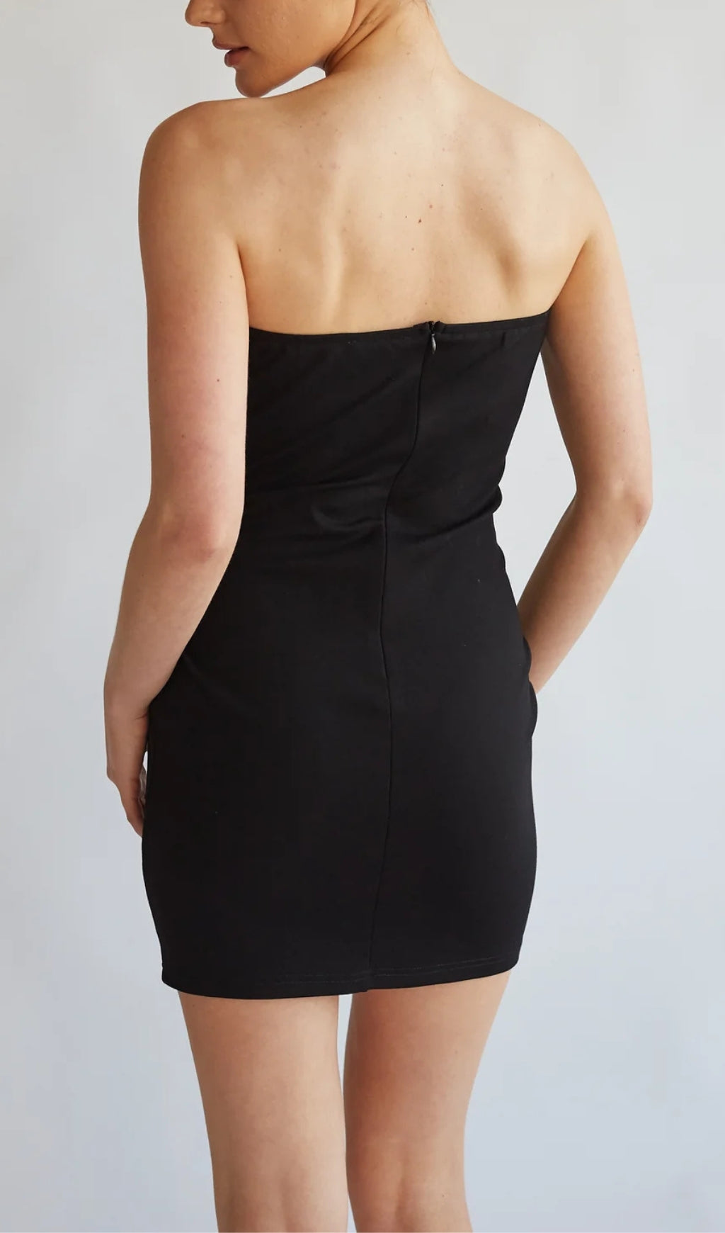STRAPLESS BOW BODYCON MINI DRESS FOR PARTY