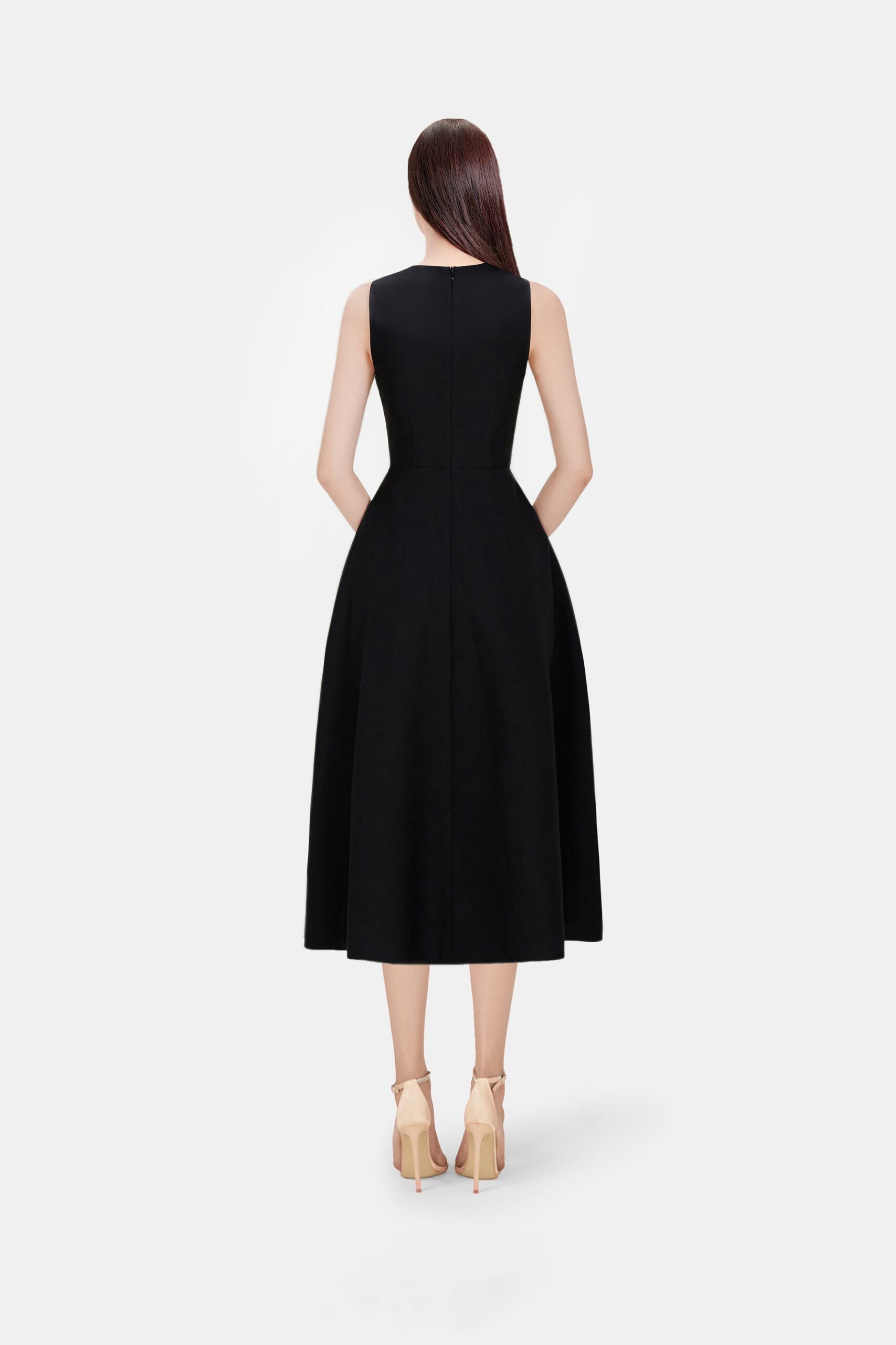 BOW TIED MIDI DRESS FOR WEDDING GUEST