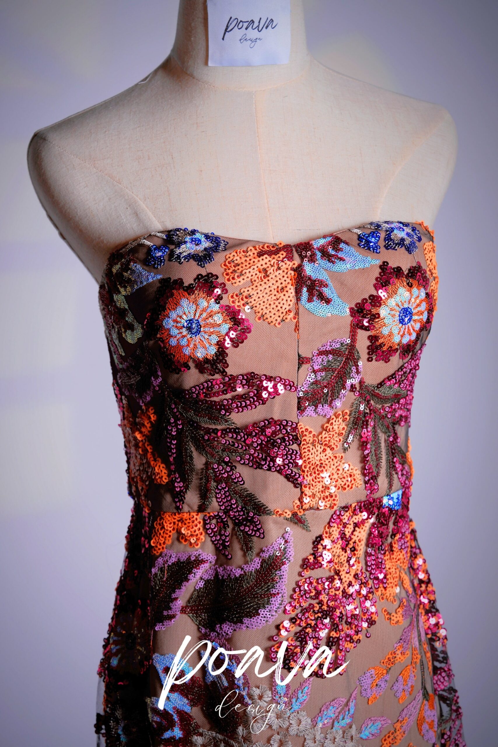 THÉRÈSE SEQUIN MULTICOLOUR MIDI DRESS