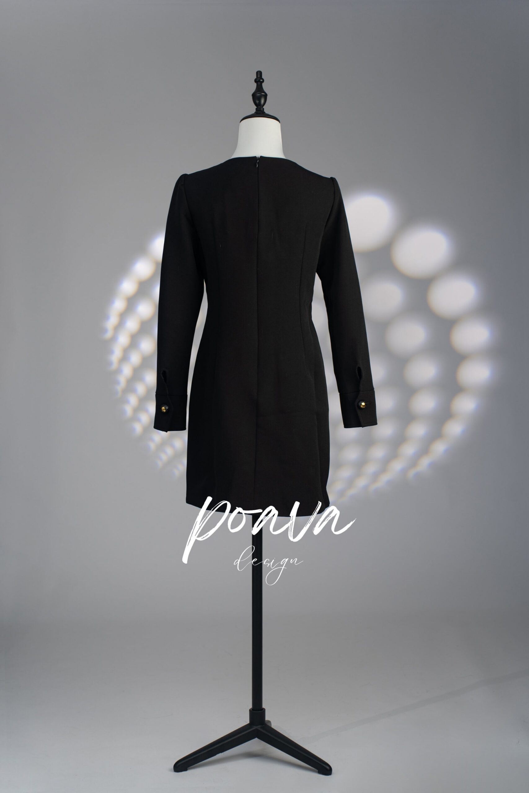 CRYSTAL MINI DRESS BLACK FOR PARTY
