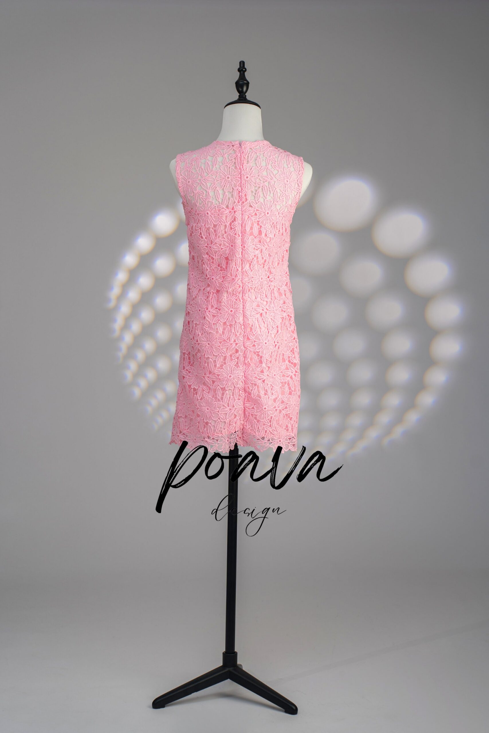 LACE FLORAL MINI DRESS IN PINK