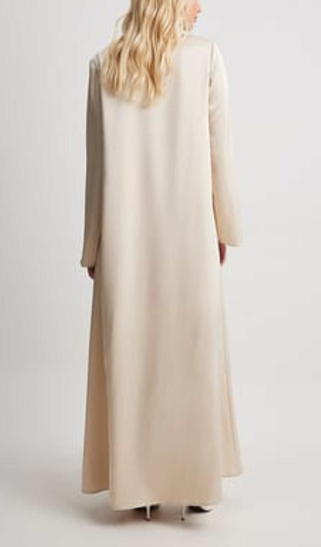 SATIN GATHERED NECKLINE MAXI DRESS FOR EVENTS