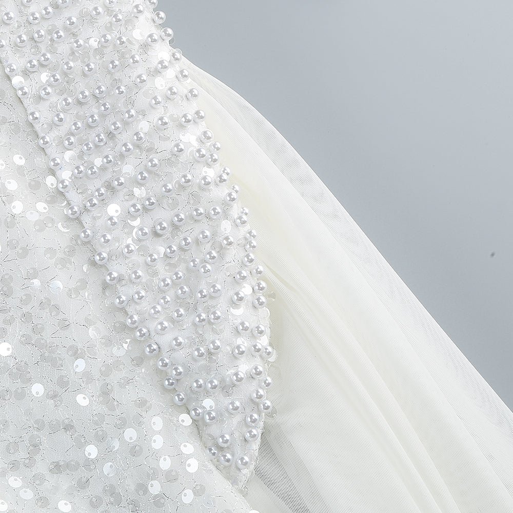 YVETTE PEARL SEQUIN MAXI DRESS FOR FORMAL EVENTS