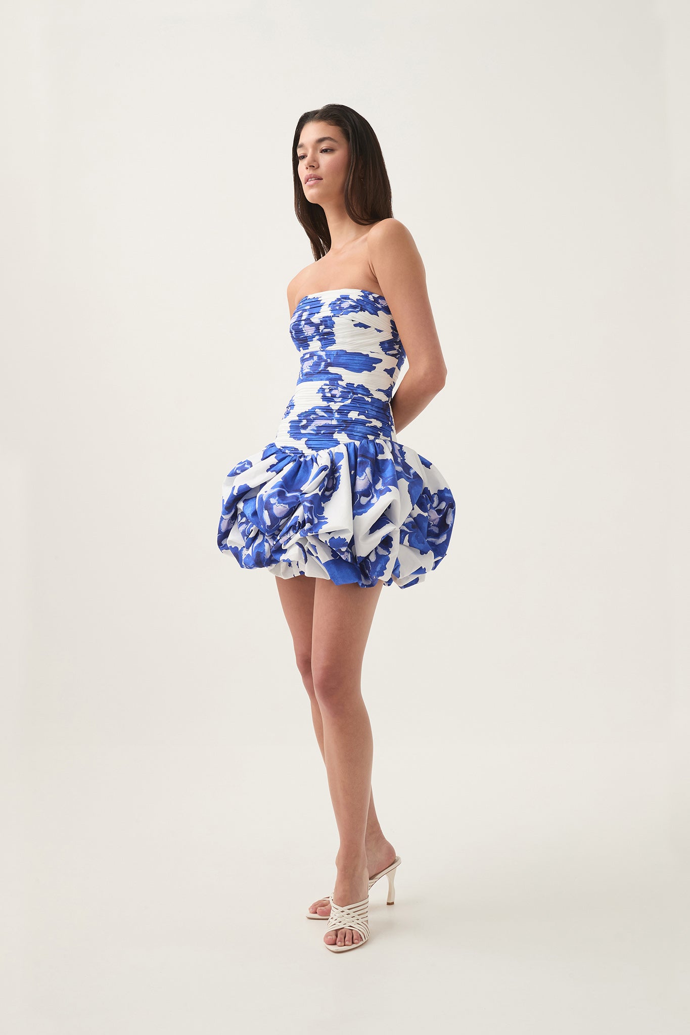 VIOLETTE BUBBLE HEM MINI DRESS FOR PARTY