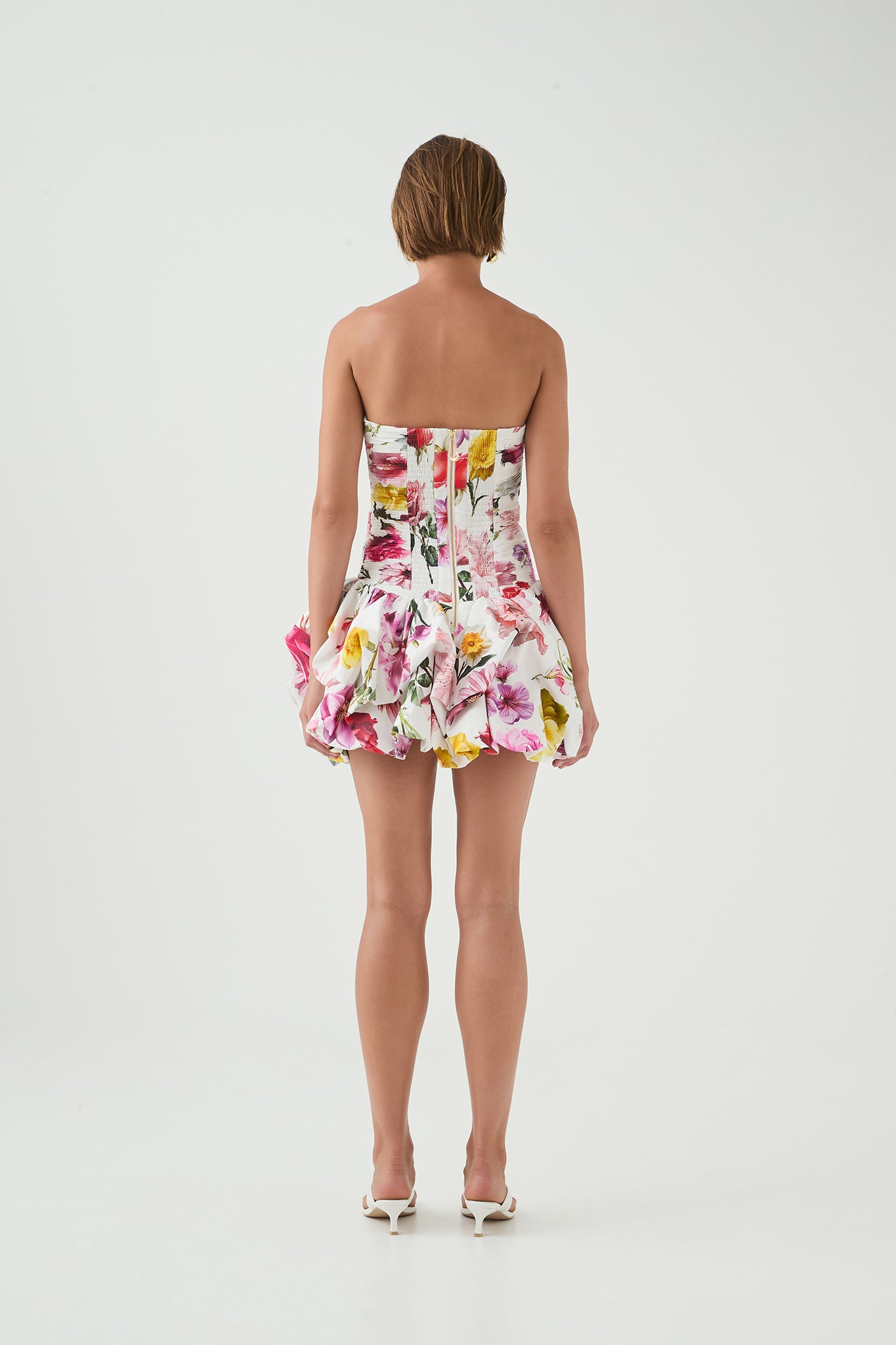 VIOLETTE BUBBLE HEM MINI DRESS FOR PARTY