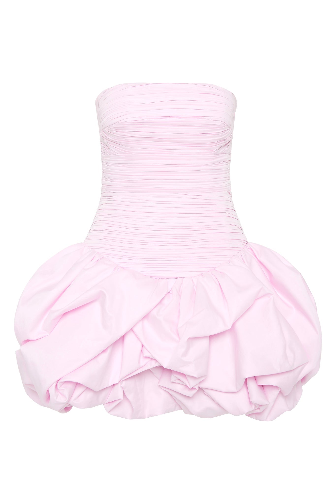 VIOLETTE BUBBLE HEM MINI DRESS PASTEL PINK