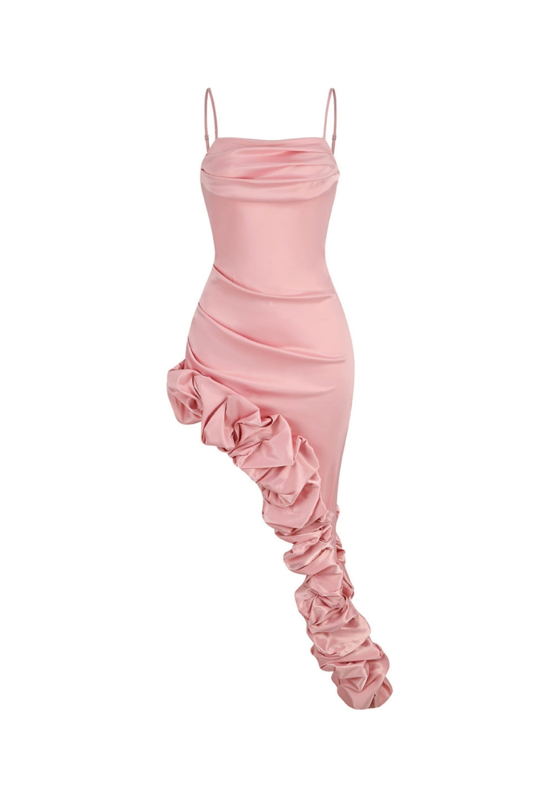 PINK FLORAL SUSPENDER BODYCON DRESS FOR PARTIES